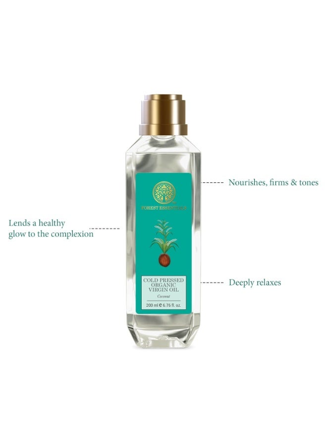 Forest Essentials Organic Pure Cold Pressed Virgin Coconut Oil |100% Pure & Natural 200 ml pack of 2 - Image 3